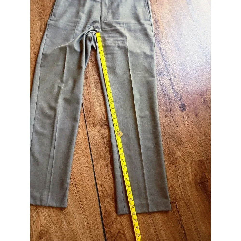 Calvin Klein Tan Plaid Dress Pants 32x32 Straight Fit